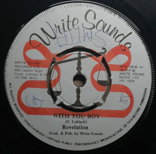 Revelation (8) : With You Boy (7", Single, Pus)