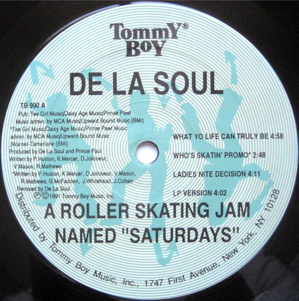 De La Soul : A Roller Skating Jam Named "Saturdays" (12", Maxi)
