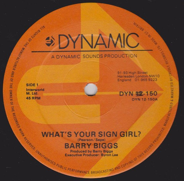 Barry Biggs : What's Your Sign Girl ? (12")