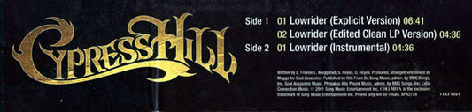 Cypress Hill : Lowrider (12", Promo)