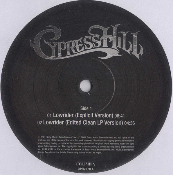 Cypress Hill : Lowrider (12", Promo)