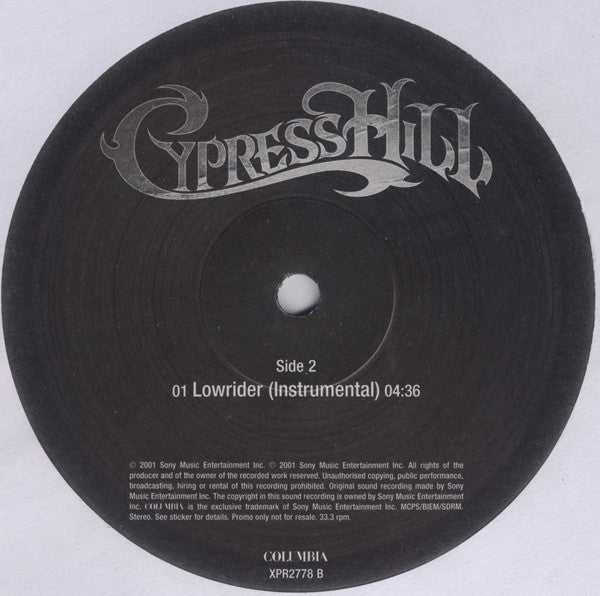 Cypress Hill : Lowrider (12", Promo)