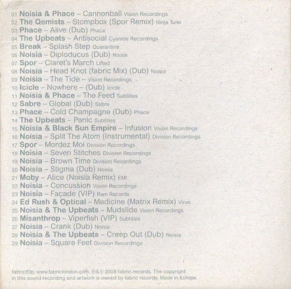 Noisia : FabricLive.40 (CD, Mixed, Promo)