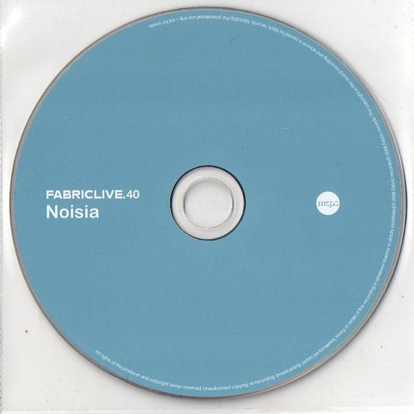 Noisia : FabricLive.40 (CD, Mixed, Promo)