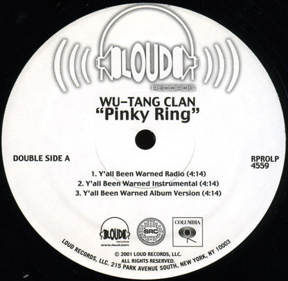 Wu-Tang Clan : Pinky Ring (12", Promo)