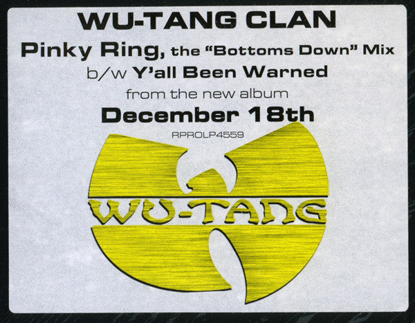 Wu-Tang Clan : Pinky Ring (12", Promo)