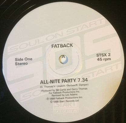 The Fatback Band : All-Nite Party (12")