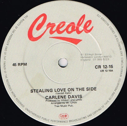 Carlene Davis / Dean Frazer* : Stealing Love On The Side (12")