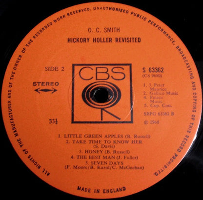 O. C. Smith* : Hickory Holler Revisited (LP, Album)