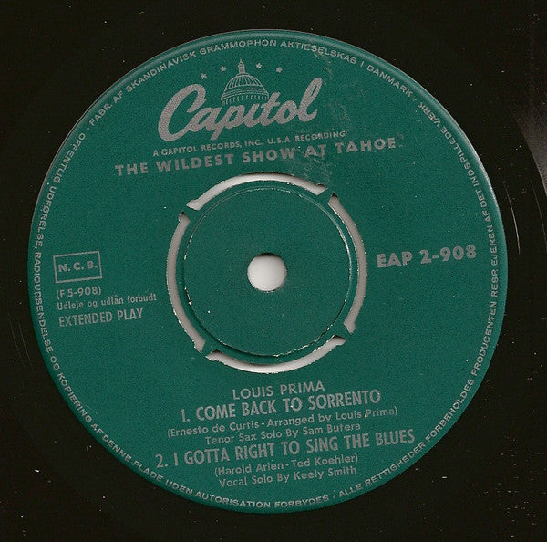 Louis Prima With Keely Smith, Sam Butera And The Witnesses : The Wildest Show At Tahoe Part 2 (7", EP)