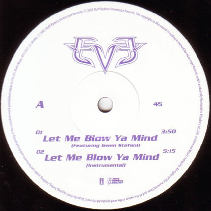 Eve (2) Featuring Gwen Stefani : Let Me Blow Ya Mind (12", Single)