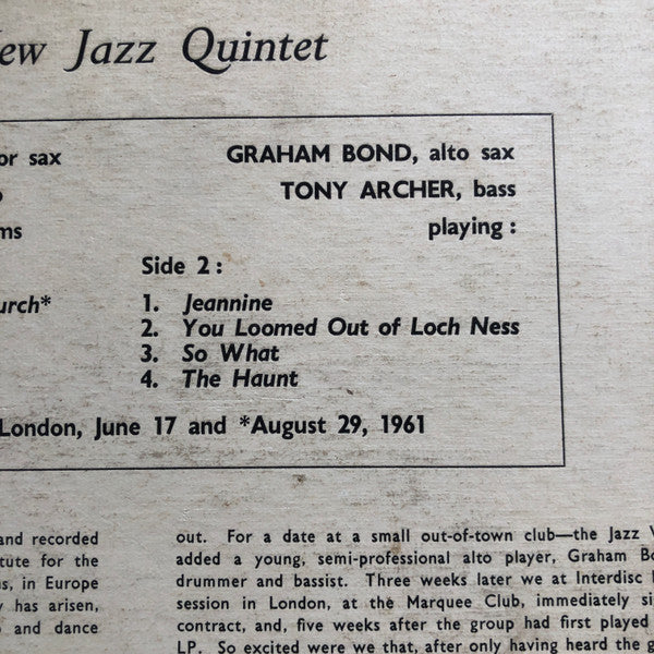 The New Don Rendell Quintet : Roarin' (LP, Album, Mono, M/Print)