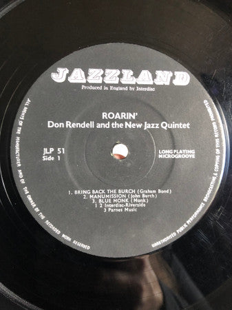 The New Don Rendell Quintet : Roarin' (LP, Album, Mono, M/Print)