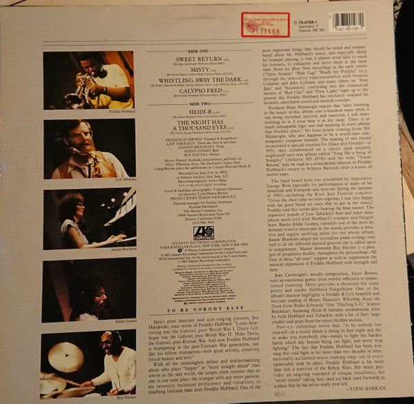 Freddie Hubbard : Sweet Return (LP, Album)