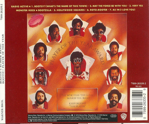 Bootsy's Rubber Band : Bootsy? Player Of The Year (CD, Album, RE)