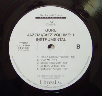 Guru : Jazzmatazz Volume: 1 Instrumental (LP, Album, Unofficial)
