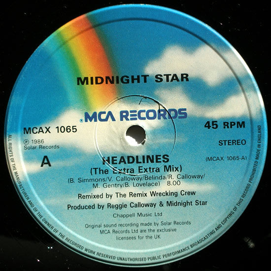 Midnight Star : Headlines (12", Single)