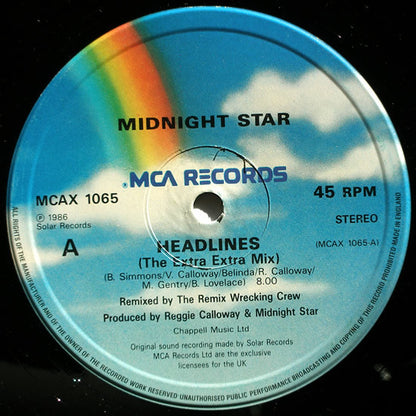 Midnight Star : Headlines (12", Single)