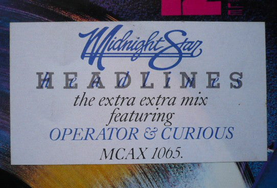 Midnight Star : Headlines (12", Single)