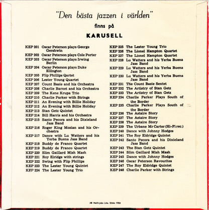 Lester Young Quintet : There'll Never Be Another You (7", EP)