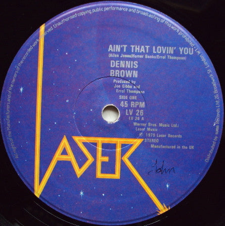 Dennis Brown : Ain't That Loving You (12", Single, Ltd)