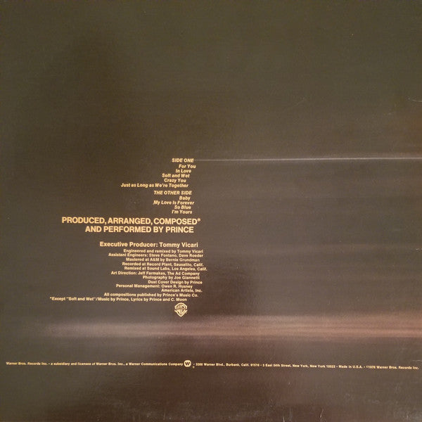 Prince : For You (LP, Album, RE, SP)
