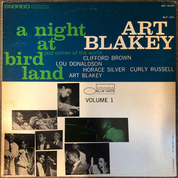 Art Blakey Quintet : A Night At Birdland (Volume 1) (LP, Album, RE, Div)