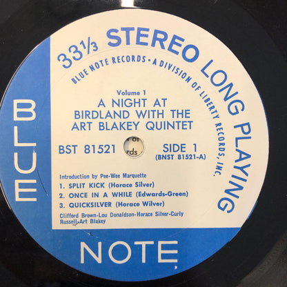 Art Blakey Quintet : A Night At Birdland (Volume 1) (LP, Album, RE, Div)