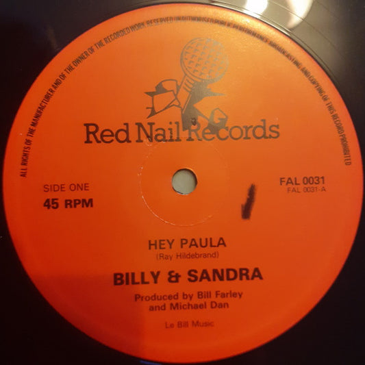 Bill Farley & Cassandra (10) : Hey Paula (12")