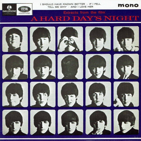 The Beatles : Extracts From The Film A Hard Day's Night (7", EP, Mono, RP, Sol)