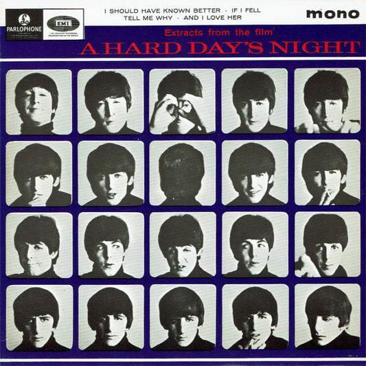 The Beatles : Extracts From The Film A Hard Day's Night (7", EP, Mono, RP, Sol)