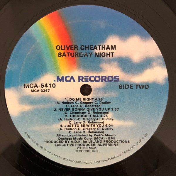 Oliver Cheatham : Saturday Night (LP, Album, Glo)