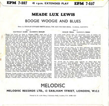 Meade "Lux" Lewis : Boogie Woogie And Blues (7", EP)