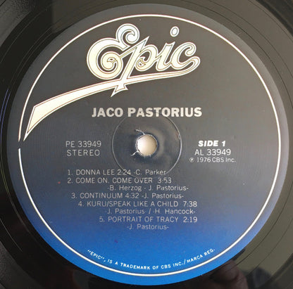 Jaco Pastorius : Jaco Pastorius (LP, Album, RE)