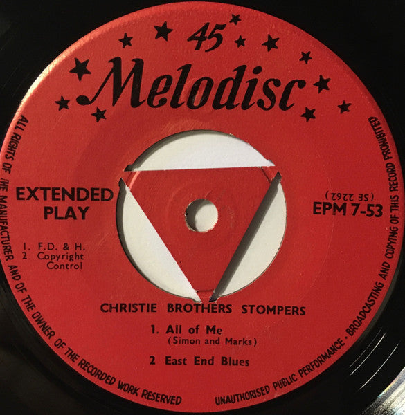 Christie Brothers Stompers : The Christie Brothers Stompers (7", EP)