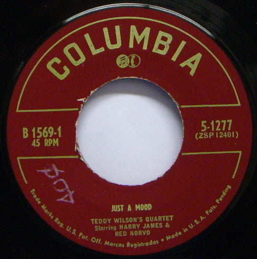 Teddy Wilson Quartet Starring Harry James (2) & Red Norvo : Just A Mood (7", EP)