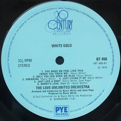 Love Unlimited Orchestra : White Gold (LP, Album)
