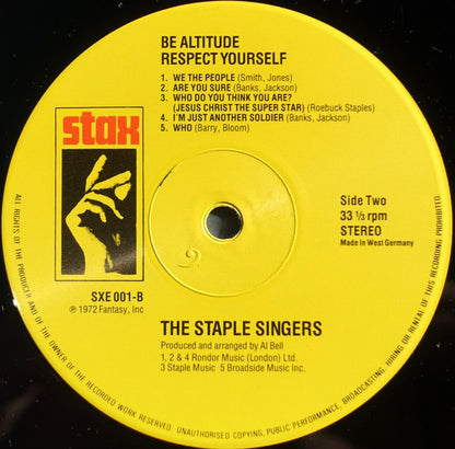 The Staple Singers : Be Altitude:  Respect Yourself (LP, Album, RE)