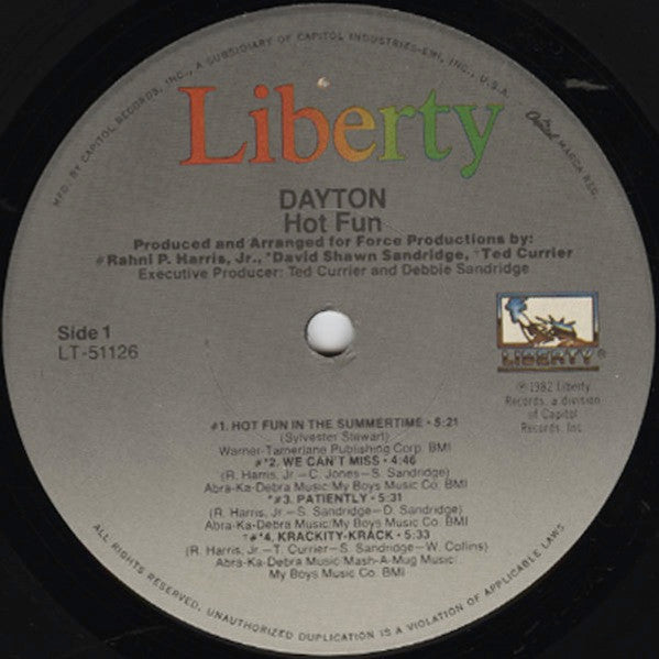 Dayton : Hot Fun (LP, Album, Win)