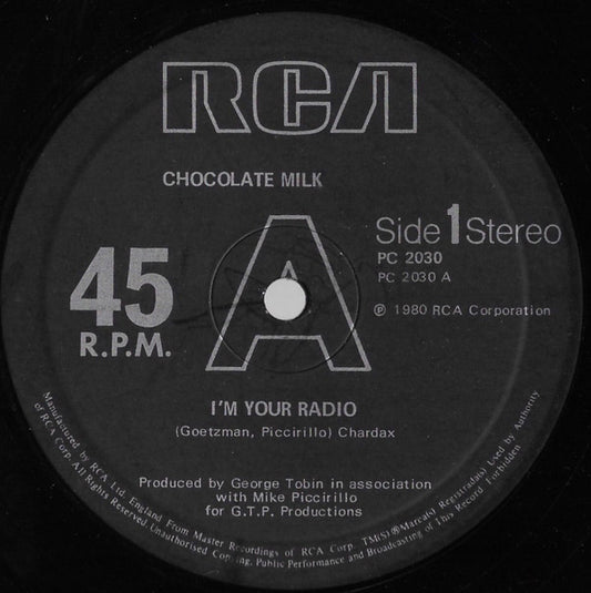Chocolate Milk (2) : I'm Your Radio / Would It Be Alright? / Action Speaks Louder Than Words (12", Single)