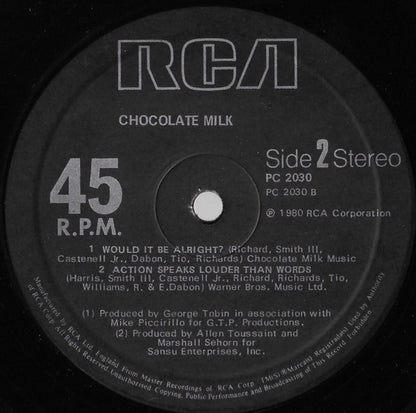 Chocolate Milk (2) : I'm Your Radio / Would It Be Alright? / Action Speaks Louder Than Words (12", Single)