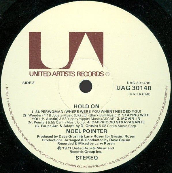 Noel Pointer : Hold On (LP, Album)