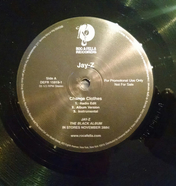 Jay-Z : Change Clothes (12", Promo)