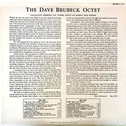 The Dave Brubeck Octet : Dave Brubeck Octet (LP, Album, RE)