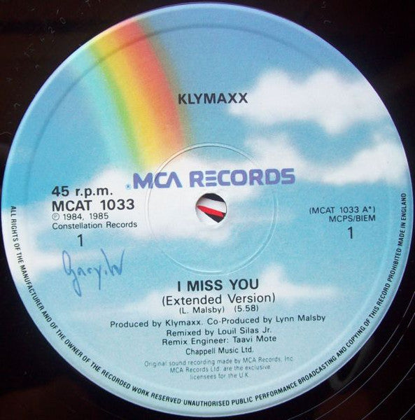 Klymaxx : I Miss You (12")