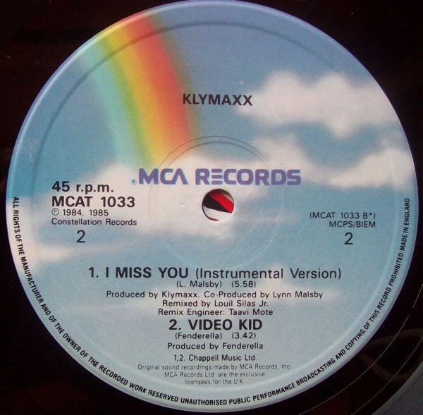Klymaxx : I Miss You (12")