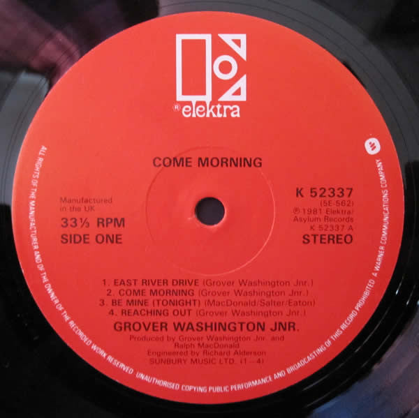 Grover Washington, Jr. : Come Morning (LP, Album)