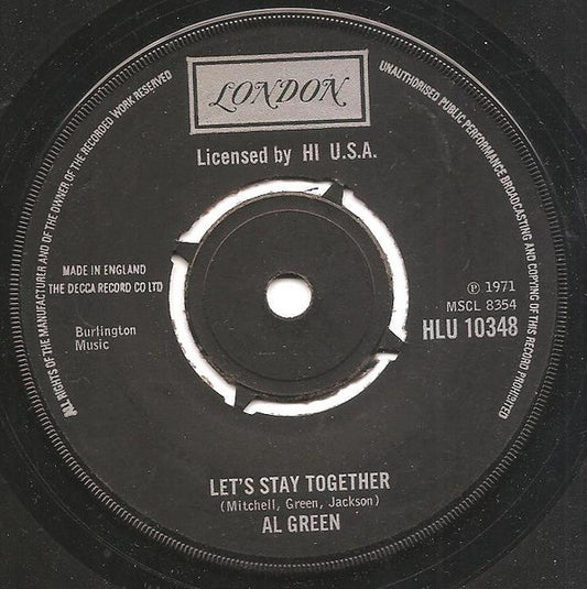 Al Green : Let's Stay Together (7", Single)
