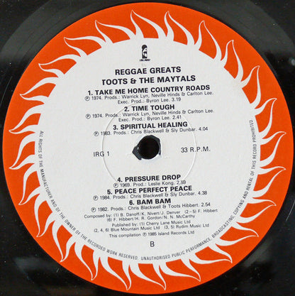 Toots & The Maytals : Reggae Greats (LP, Comp)
