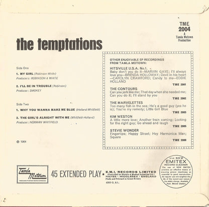 The Temptations : The Temptations (7", EP, Mono)